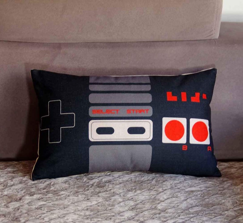 FAVDEC Decorative Game Pad Pillow Cover 12 Inches x 20 Inches, Throw Pillow Cover with Gamepad Pattern, Cover only - Image 2